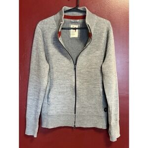 Relwen‎ Track Jacket Huckberry Zip Cardigan Sweater Wool Blend Men's Size Small